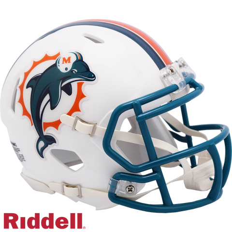 Miami Dolphins Helmet Riddell Replica Mini Speed Style 1997 2012 T/B Periodic Restock