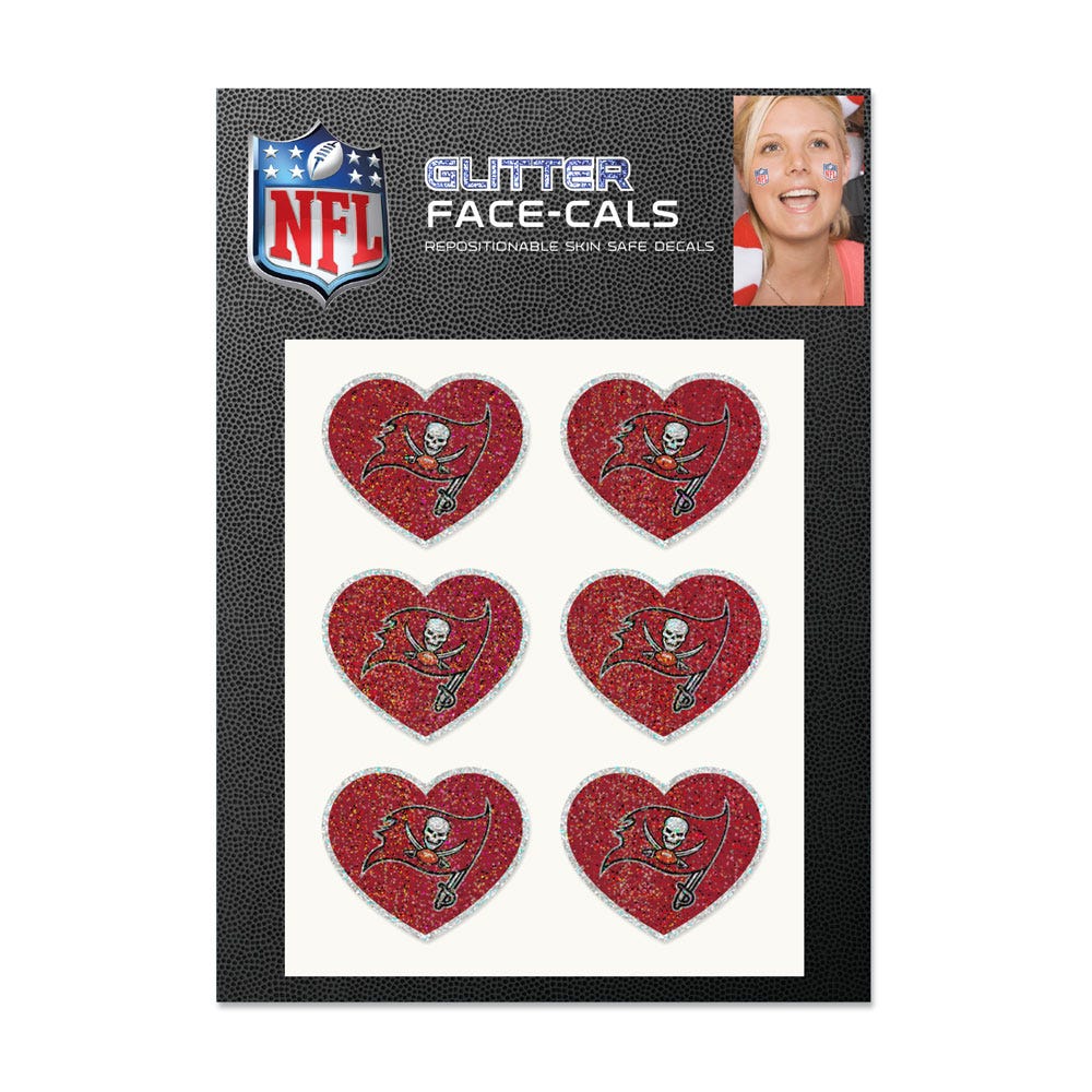 Tampa Bay Buccaneers Tattoos Face Cals Heart Glitter Special Order