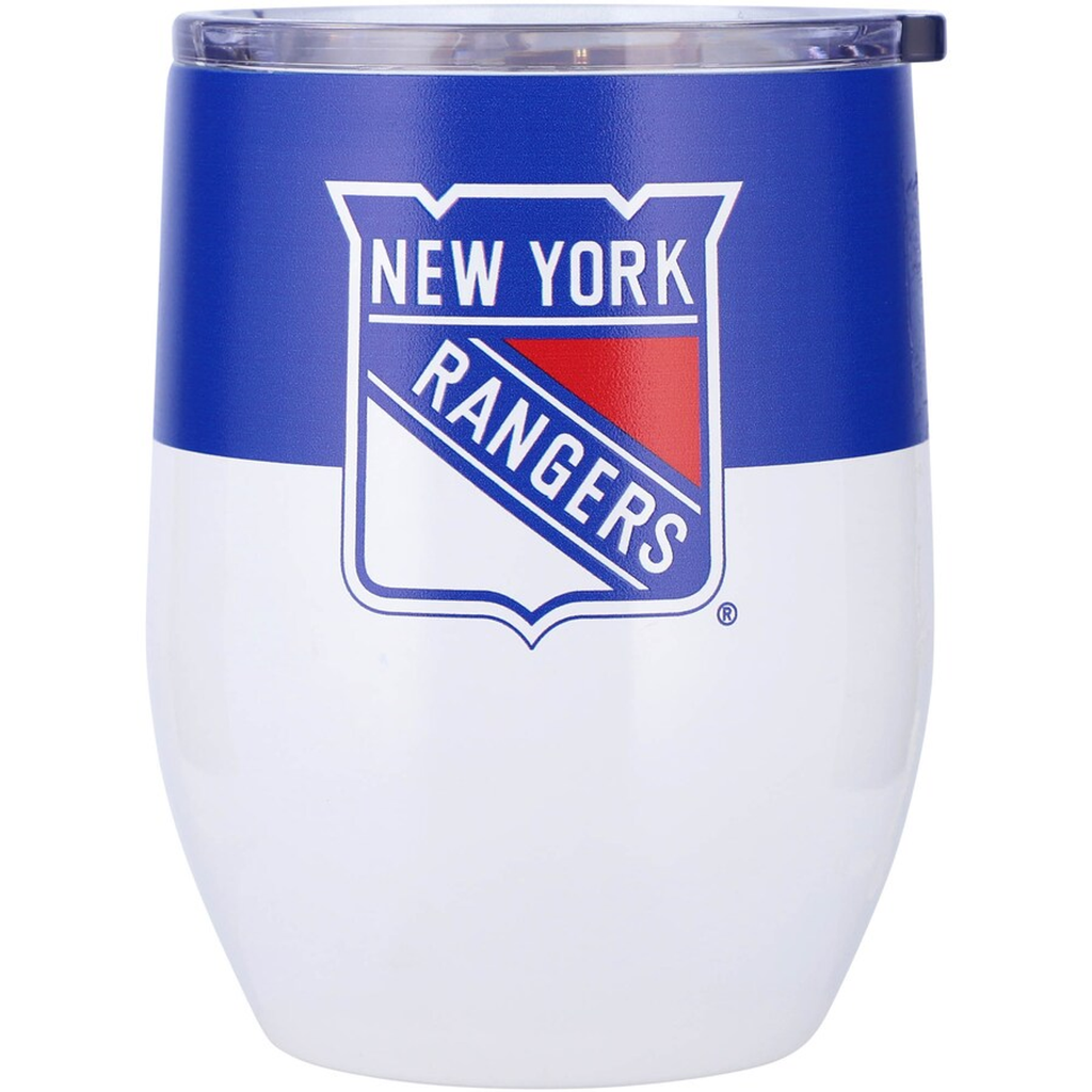 New York Rangers Travel Tumbler 16oz Stainless Steel Curved Special Order