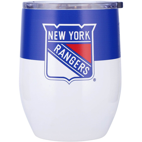 New York Rangers Travel Tumbler 16oz Stainless Steel Curved Special Order