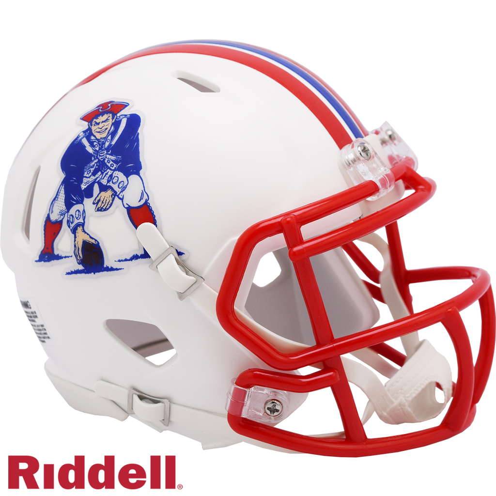 New England Patriots Helmet Riddell Replica Mini Speed Style 1990 1992 T/B Periodic Restock