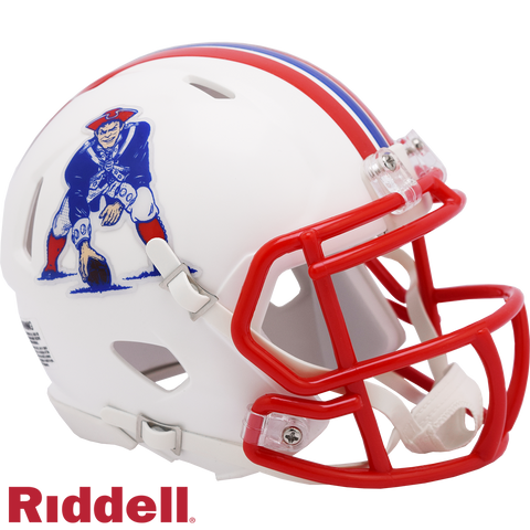 New England Patriots Helmet Riddell Replica Mini Speed Style 1990 1992 T/B Periodic Restock