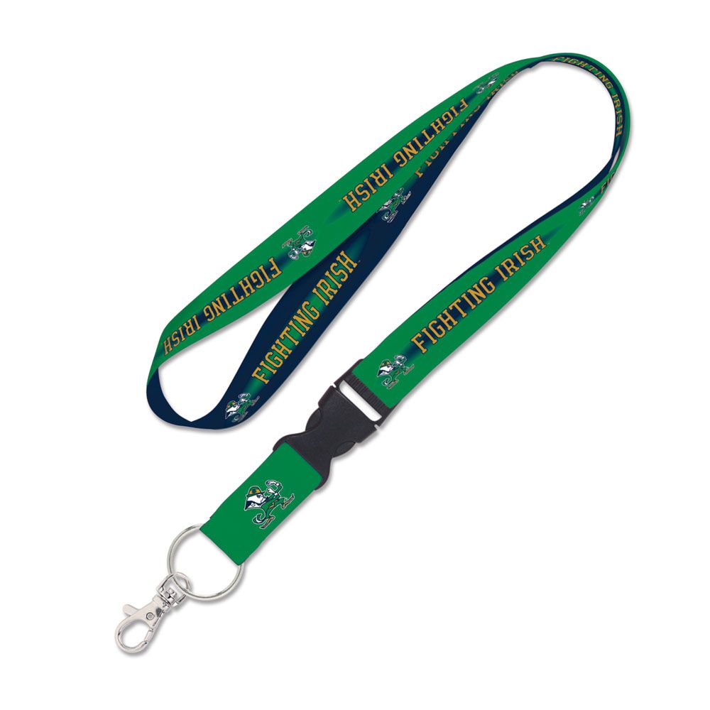 Notre Dame Fighting Irish Lanyard with Detachable Buckle Leprechaun