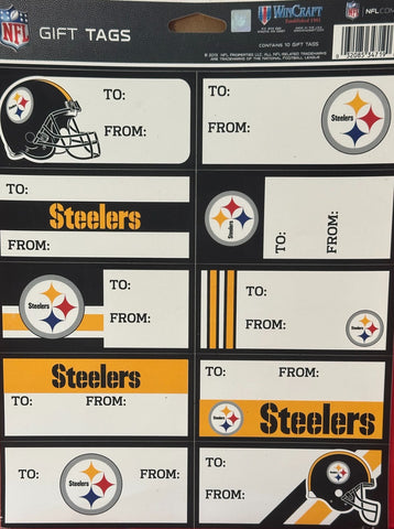 Pittsburgh Steelers Gift Tag Sheet