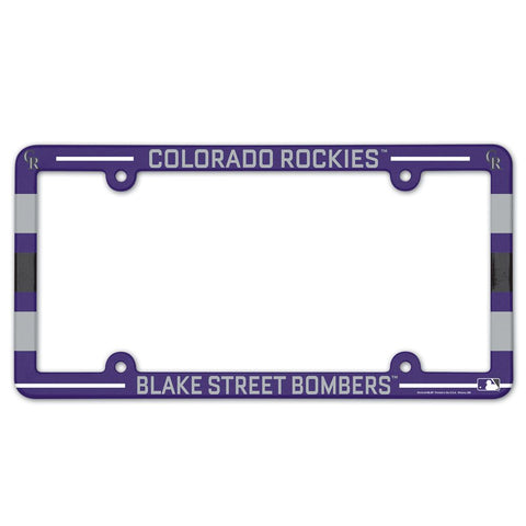 Colorado Rockies License Plate Frame Plastic Full Color Style