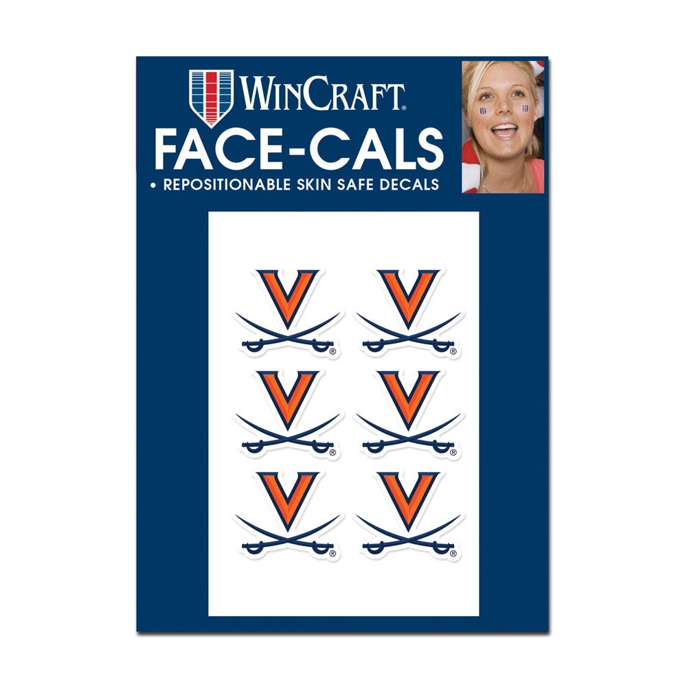 Virginia Cavaliers Tattoo Face Cals Special Order