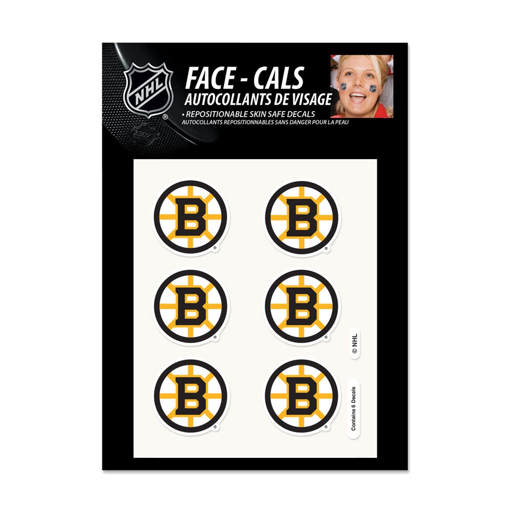 Boston Bruins Tattoo Face Cals