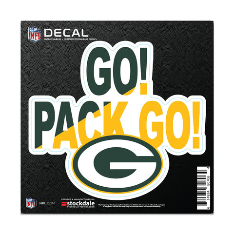 Green Bay Packers s Decal 6x6 All Surface Slogan