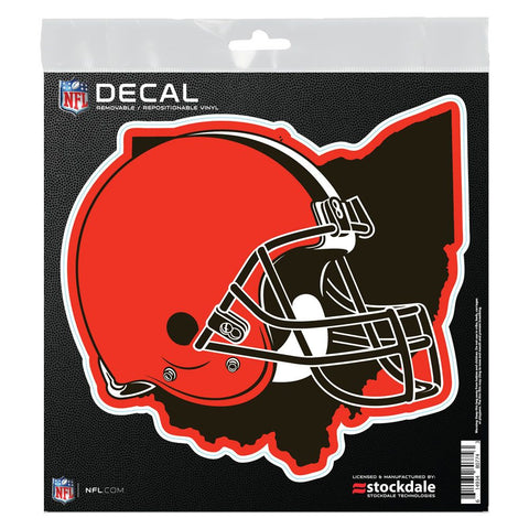 Cleveland Browns Decal 6x6 All Surface State Shape Special Order