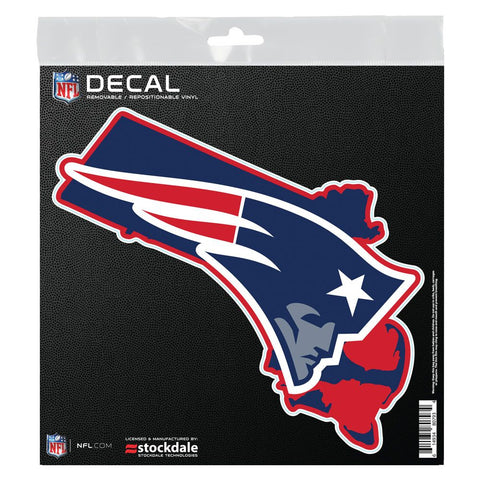 New England Patriots Decal 6x6 All Surface State Shape Special Order