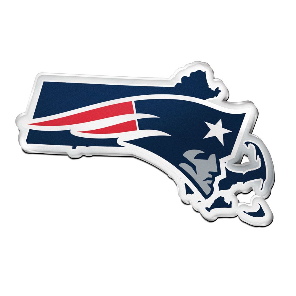 New England Patriots Auto Emblem Acrylic State Shape Special Order