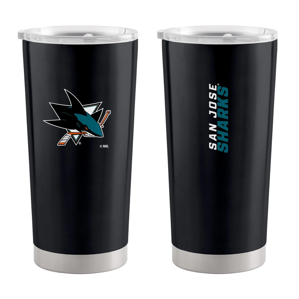 San Jose Sharks Travel Tumbler 20oz Stainless Steel Special Order