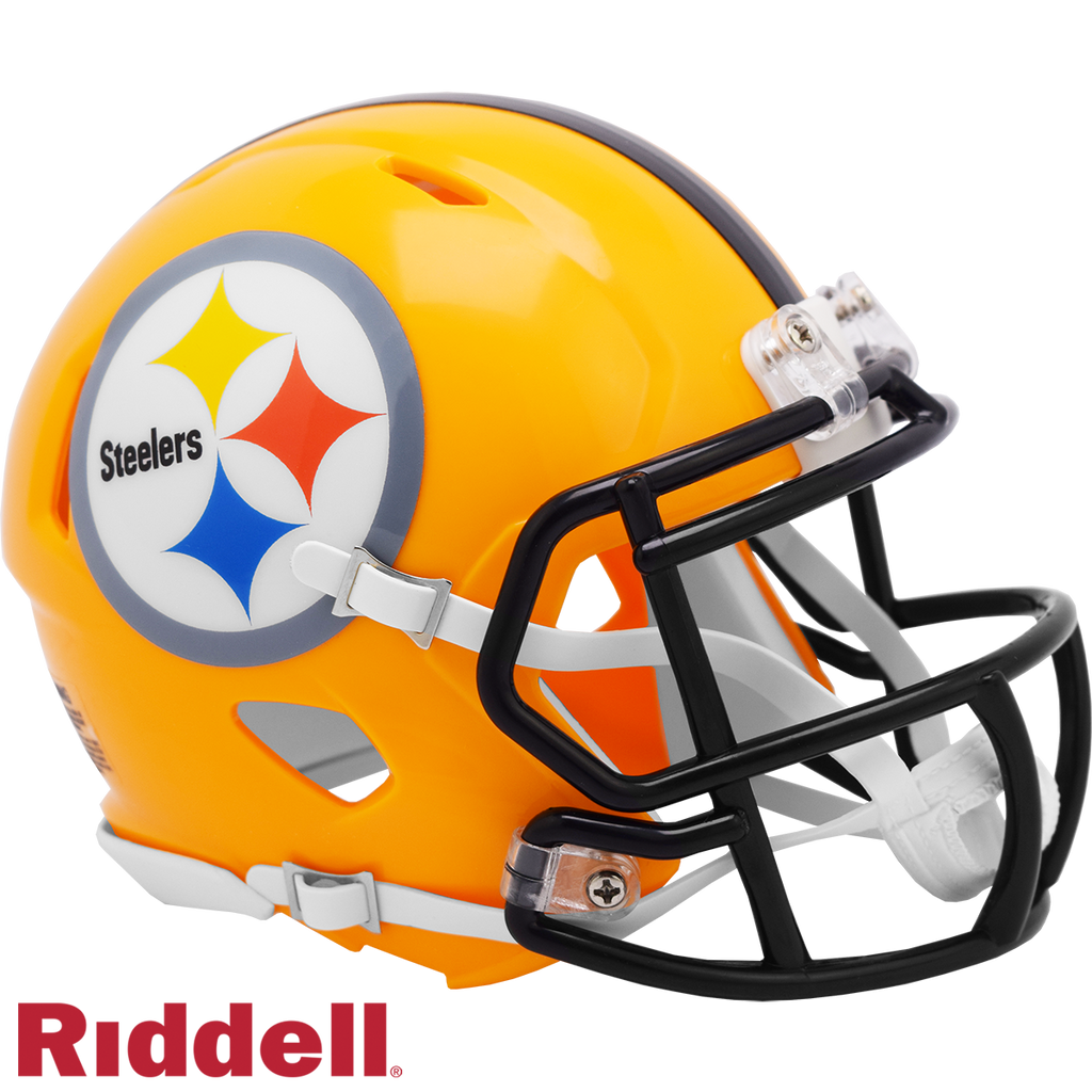 Pittsburgh Steelers Helmet Riddell Replica Mini Speed Style 2007 Gold T/B Periodic Restock