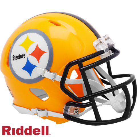 Pittsburgh Steelers Helmet Riddell Replica Mini Speed Style 2007 Gold T/B Periodic Restock