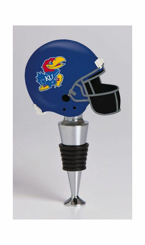 Kansas Jayhawks Wine Bottle Stopper Football Helmet 