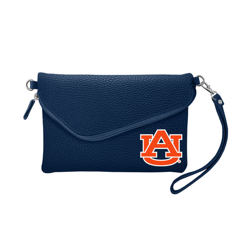 Auburn Tigers Fold Over Crossbody Pebble - NAVY