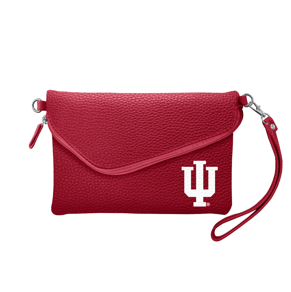Indiana Hoosiers Fold Over Crossbody Pebble - Dark Red