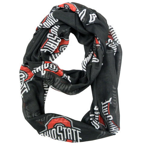 Ohio State Buckeyes Sheer Infinity Scarf