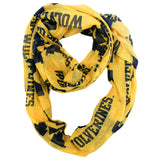 Michigan Wolverines Sheer Infinity Scarf
