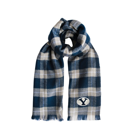 BYU Cougars Plaid Blanket -  Scarf