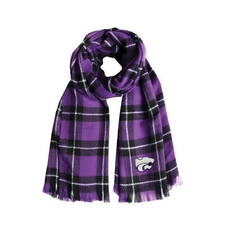 Kansas State Wildcats Plaid Blanket -  Scarf