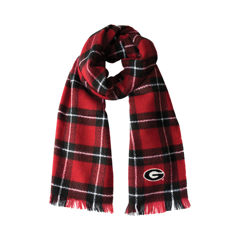 Georgia Bulldogs Plaid Blanket -  Scarf