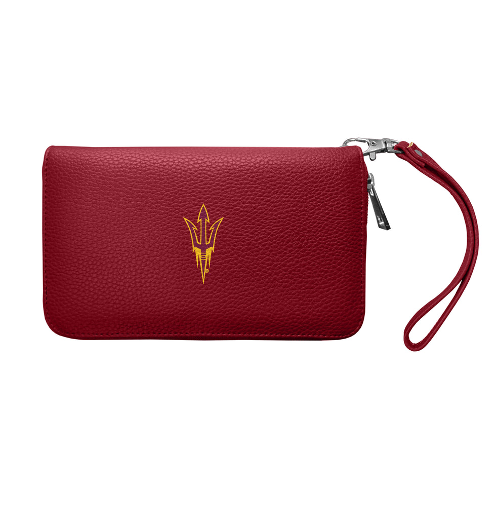 Arizona State Sun Devils Zip Organizer Wallet Pebble - Maroon