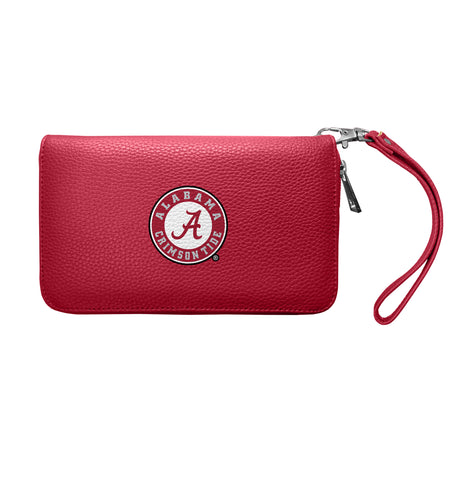 Alabama Crimson Tide Zip Organizer Wallet Pebble - Dark Red