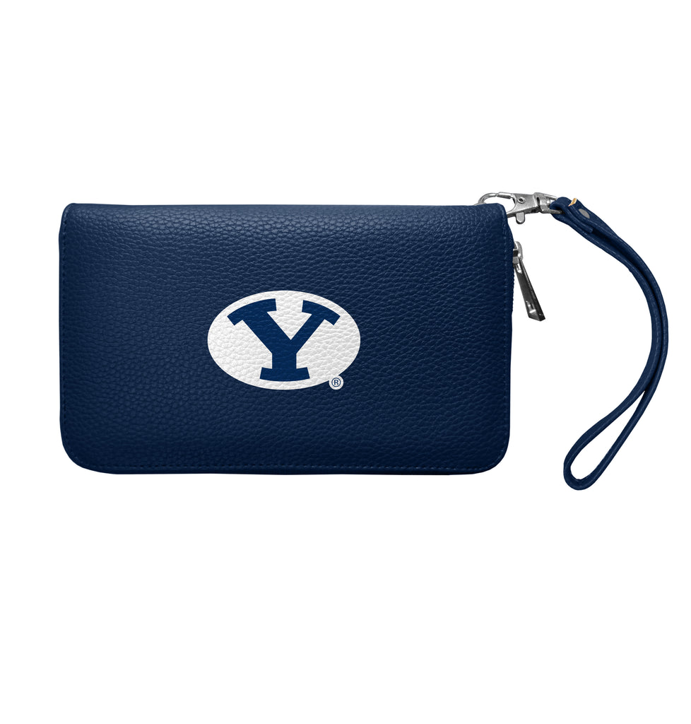 BYU Cougars Zip Organizer Wallet Pebble - NAVY