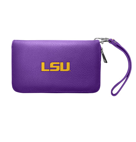 LSU Tigers Zip Organizer Wallet Pebble - Purple