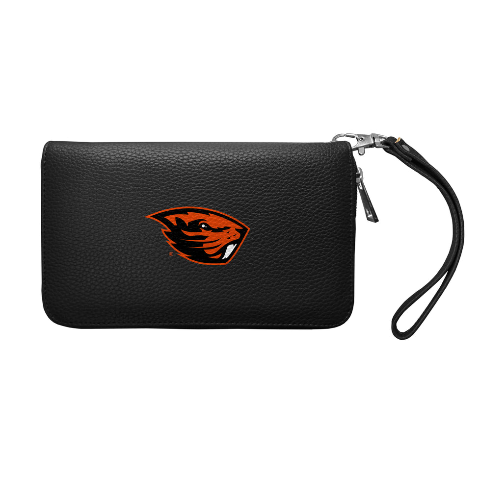 Oregon State Beavers Zip Organizer Wallet Pebble - Black