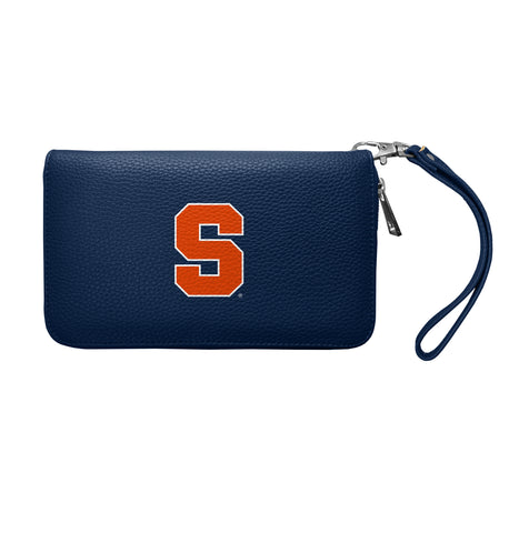 Syracuse Orangemen Zip Organizer Wallet Pebble - NAVY