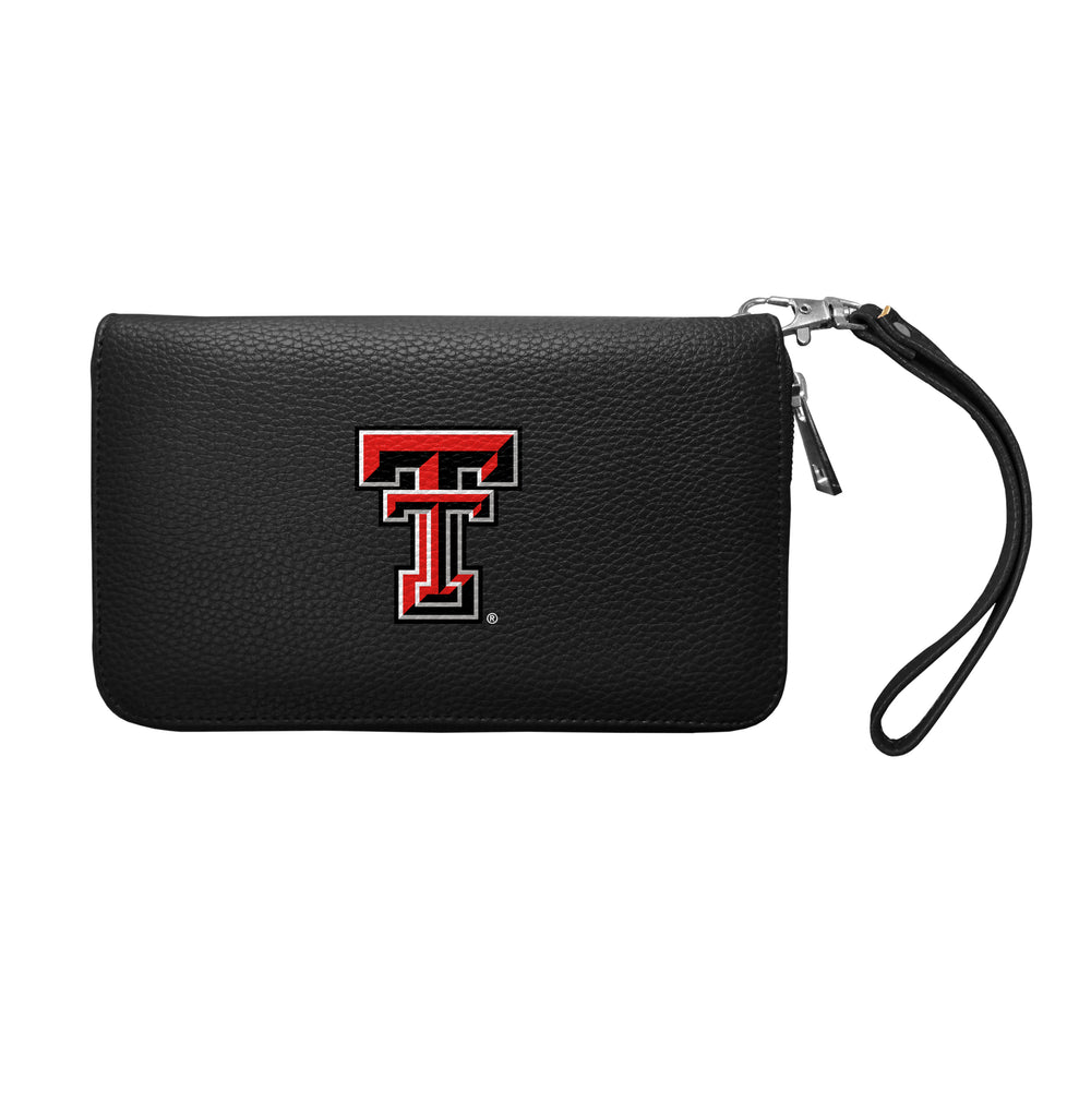 Texas Tech Red Raiders Zip Organizer Wallet Pebble - Black