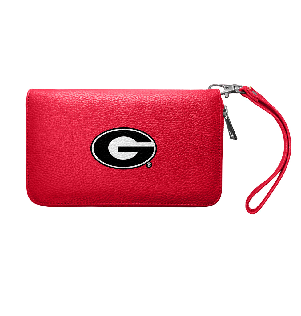 Georgia Bulldogs Zip Organizer Wallet Pebble - Light Red