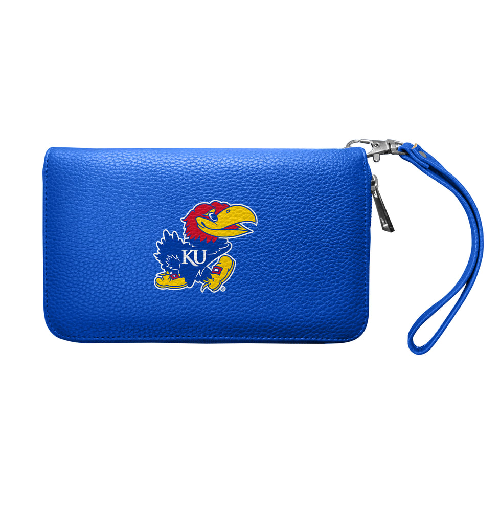 Kansas Jayhawks Zip Organizer Wallet Pebble - Royal
