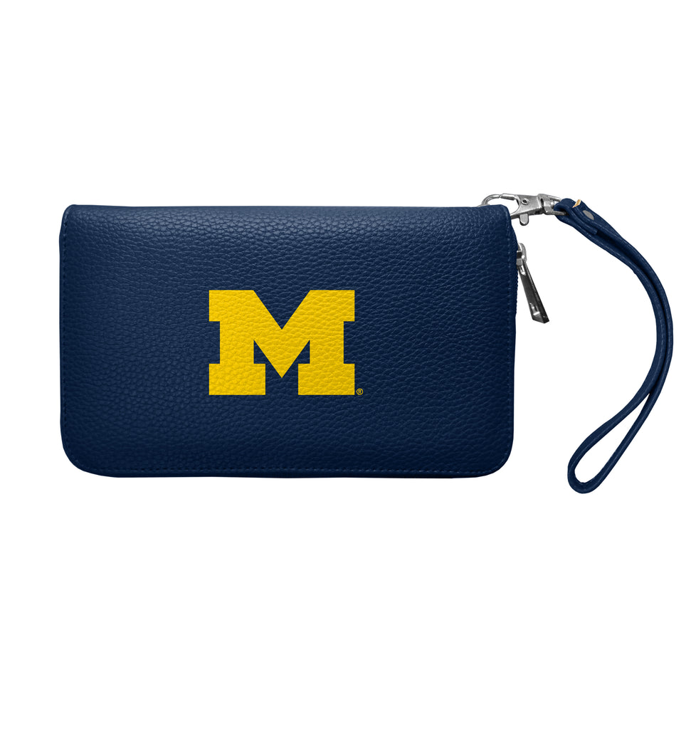 Michigan Wolverines Zip Organizer Wallet Pebble - NAVY