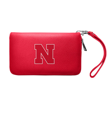 Nebraska Cornhuskers Zip Organizer Wallet Pebble - Light Red