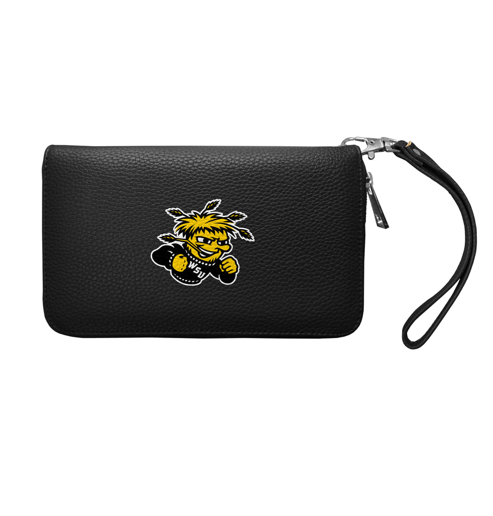 Wichita State Shockers Zip Organizer Wallet Pebble - Black