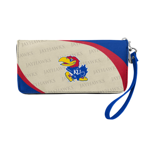 Kansas Jayhawks Curve Zip Organizer Wallet