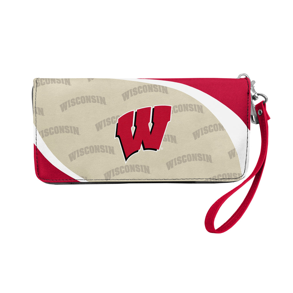 Wisconsin Badgers Curve Zip Organizer Wallet