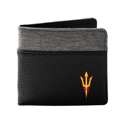 Arizona State Sun Devils Pebble Bifold Wallet - Black