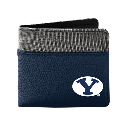 BYU Cougars Pebble Bifold Wallet - NAVY