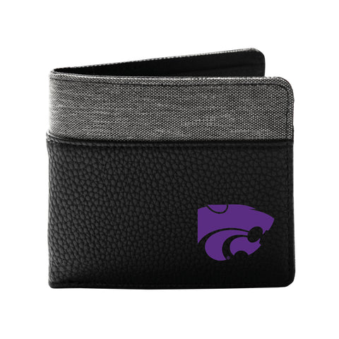 Kansas State Wildcats Pebble Bifold Wallet - Black