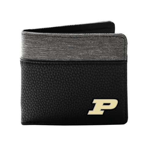 Purdue Boilermakers Pebble Bifold Wallet - Black