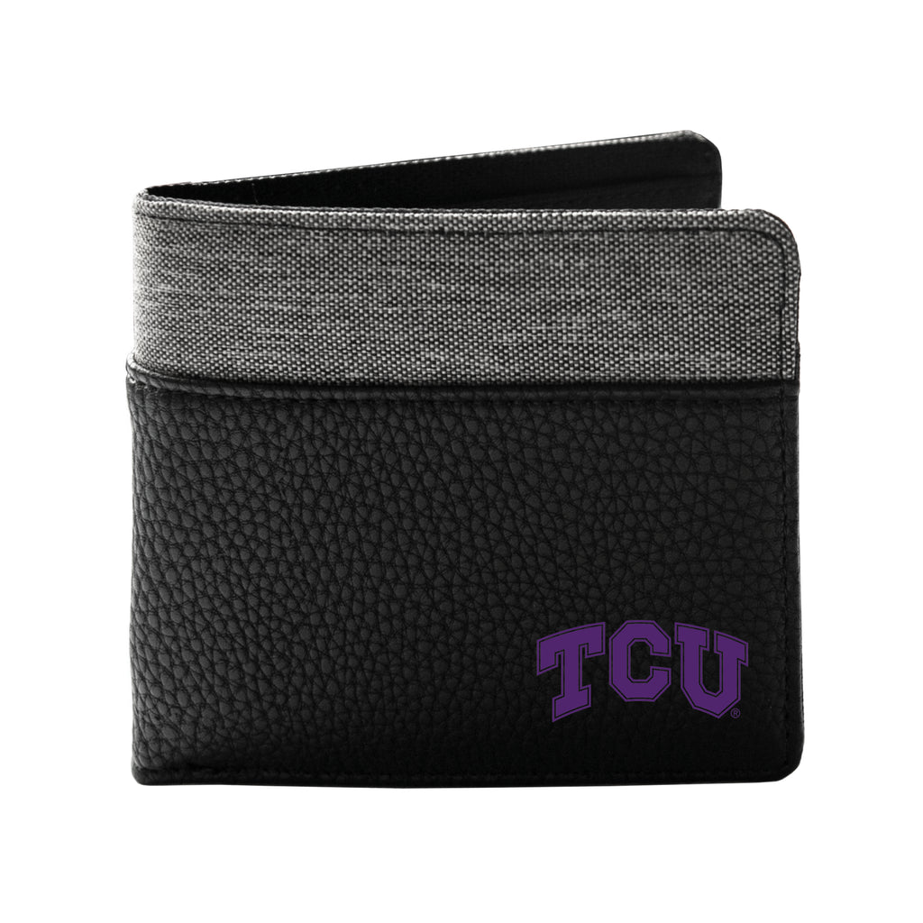 TCU Horned Frogs Pebble Bifold Wallet - Black