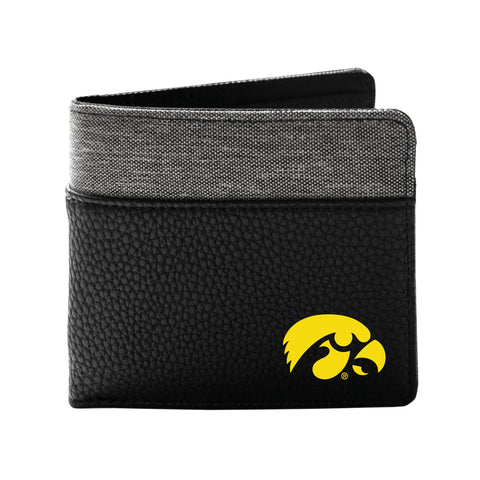 Iowa Hawkeyes Pebble Bifold Wallet - Black