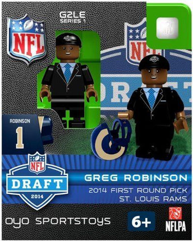 Los Angeles Rams Figurine 2014 Draft Pick OYO Sportstoys Greg Robinson St. Louis Throwback