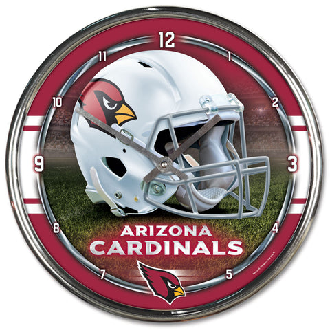 Arizona Cardinals Round Chrome Wall Clock