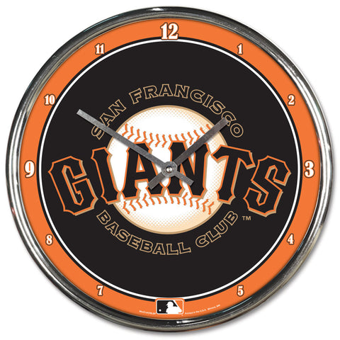 San Francisco Giants Round Chrome Wall Clock