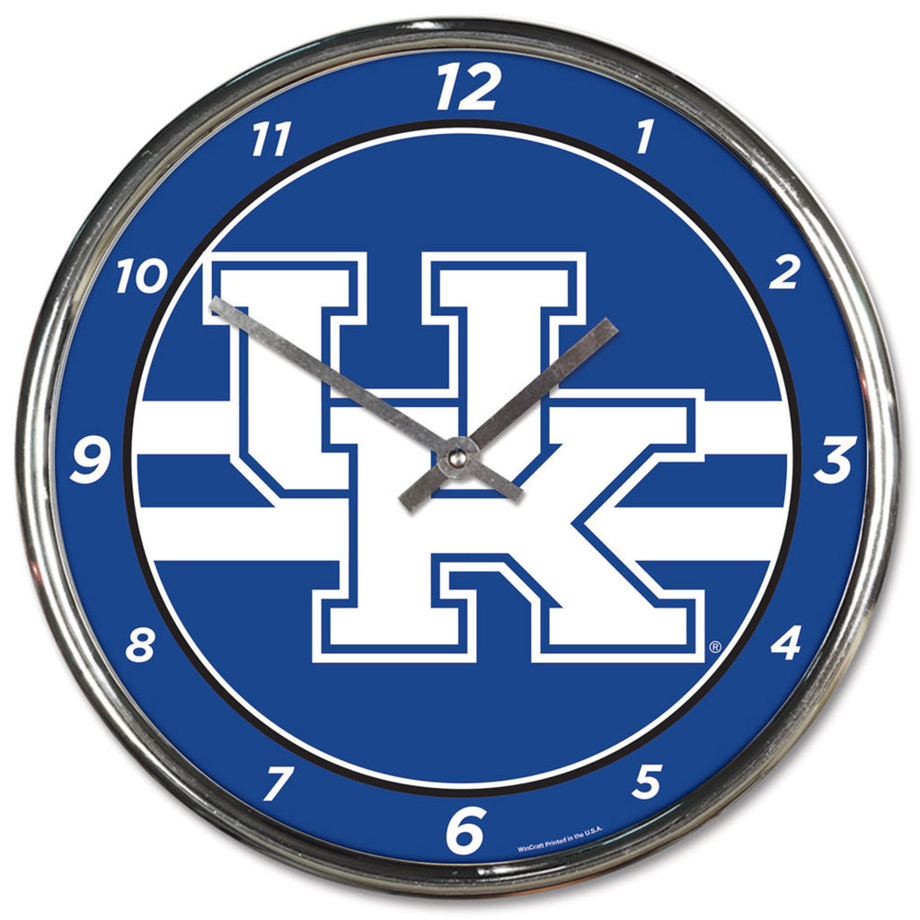 Kentucky Wildcats Round Chrome Wall Clock